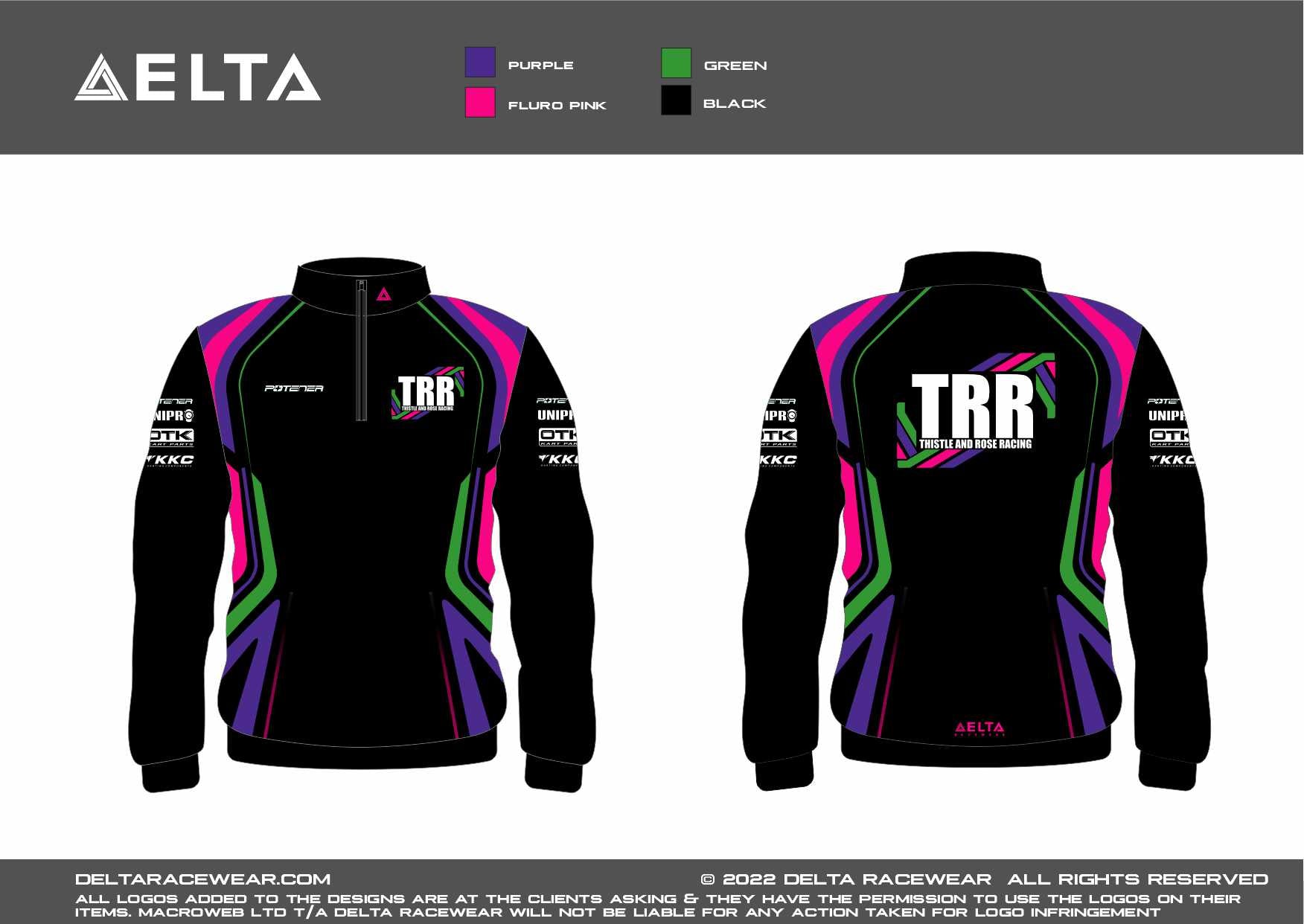 TRR Sublimated Kid's Zip Neck Jumper