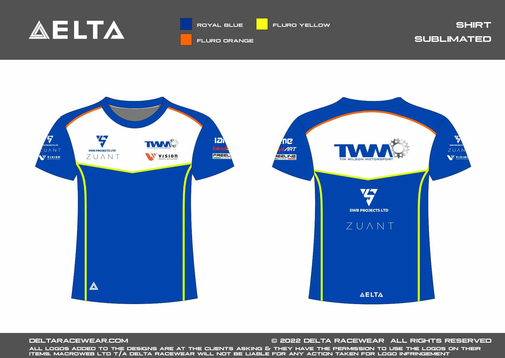 Tim Wilson Motorsport Sublimated Kid's T-Shirts