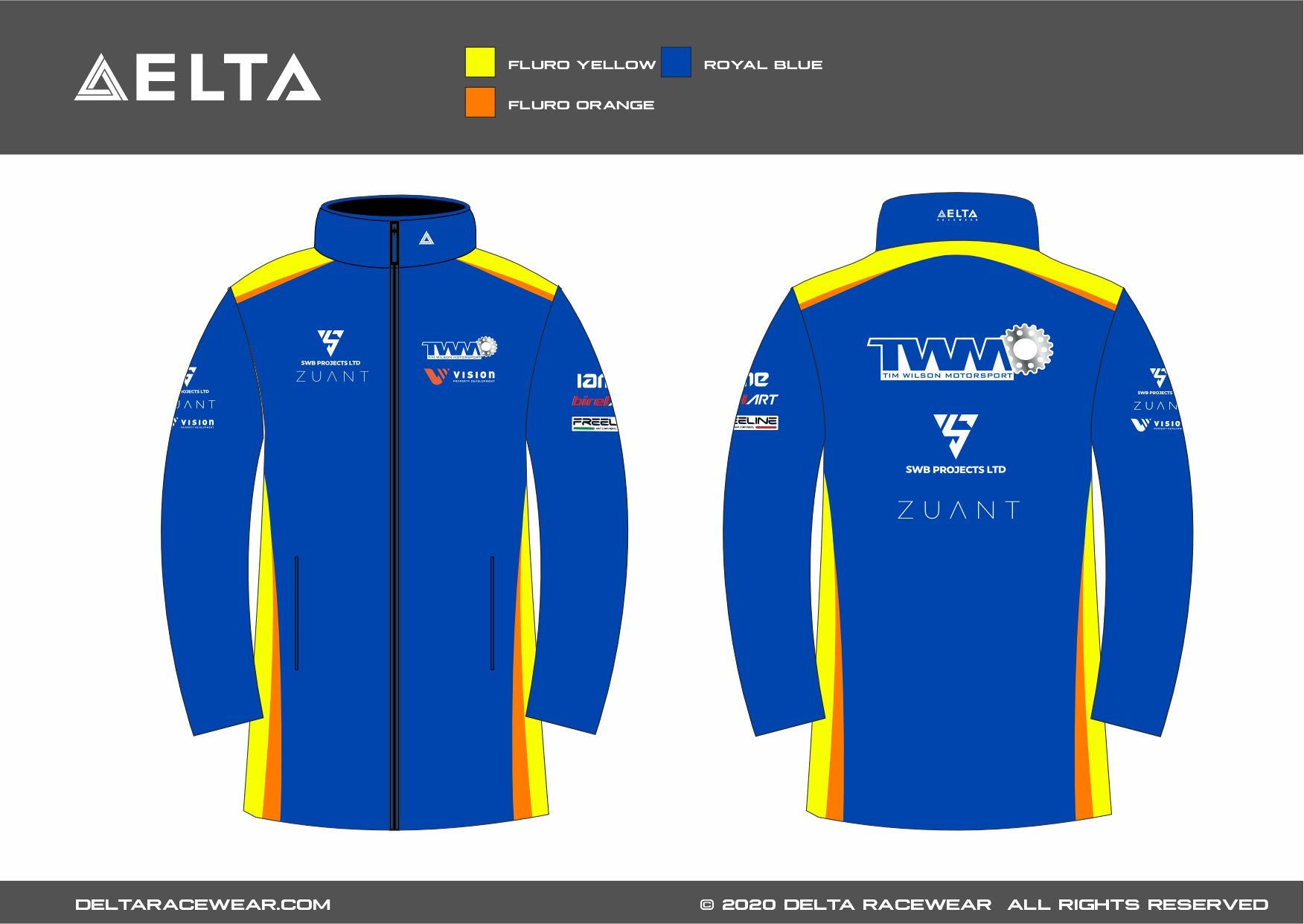 Tim Wilson Motorsport Sublimated Men's Winter Coat