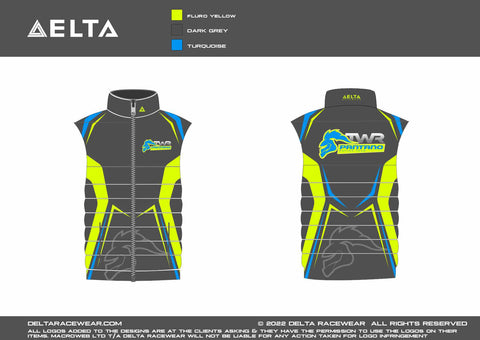 TWR Pantano Sublimated Kid's Padded Bodywarmer