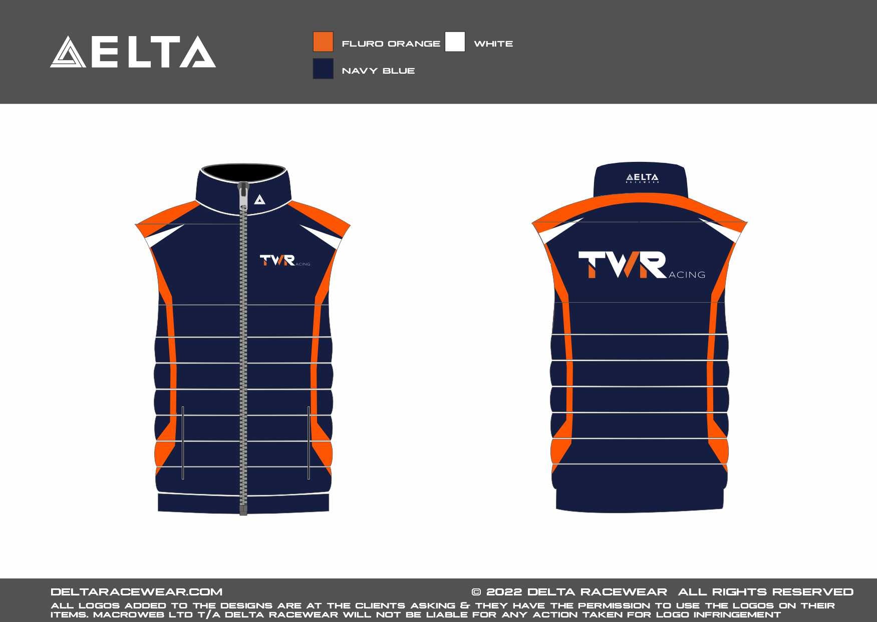 TW Racing Sublimated Kid's Bodywarmer