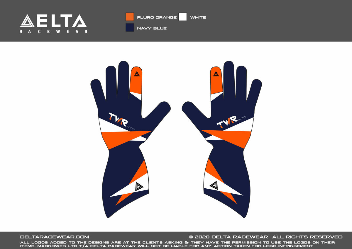 TW Racing Sublimated Karting Gloves – Delta Racewear