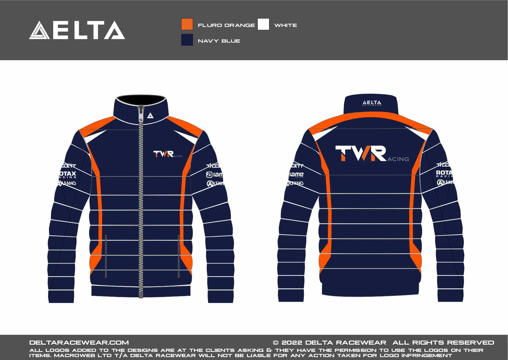 TW Racing Sublimated Kid's Padded Jacket