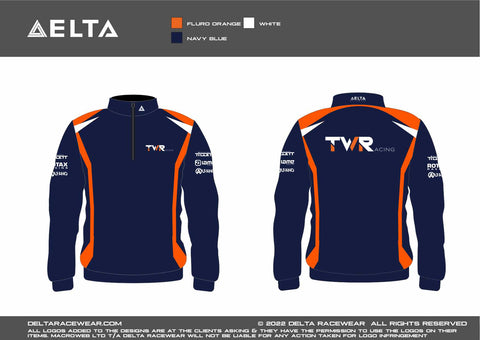 TW Racing Sublimated Kid's Zip Neck Jumper