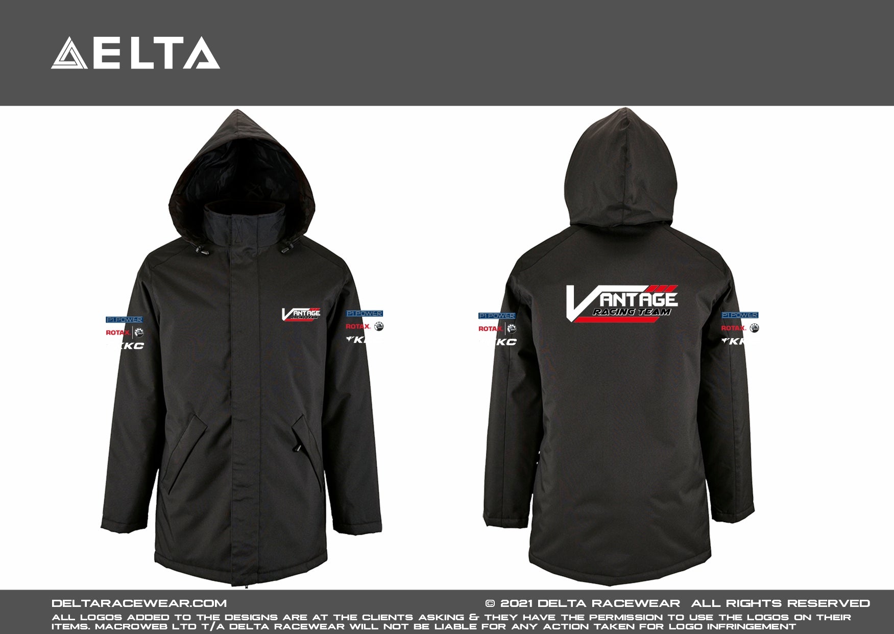Vantage Racing Team Printed Winter Coat – Delta Racewear