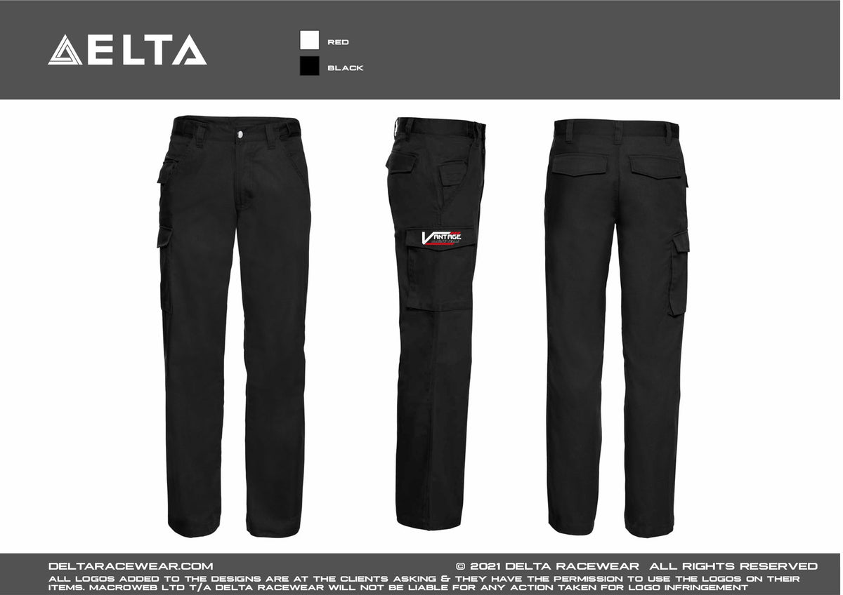 Delta Racewear Vantage Racing Slimfit Embroidered Trousers – Delta Racewear