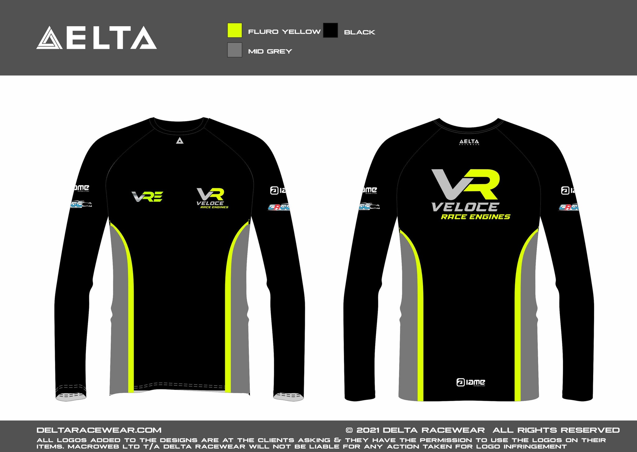 Veloce Racing Sublimated Kid's Baselayer