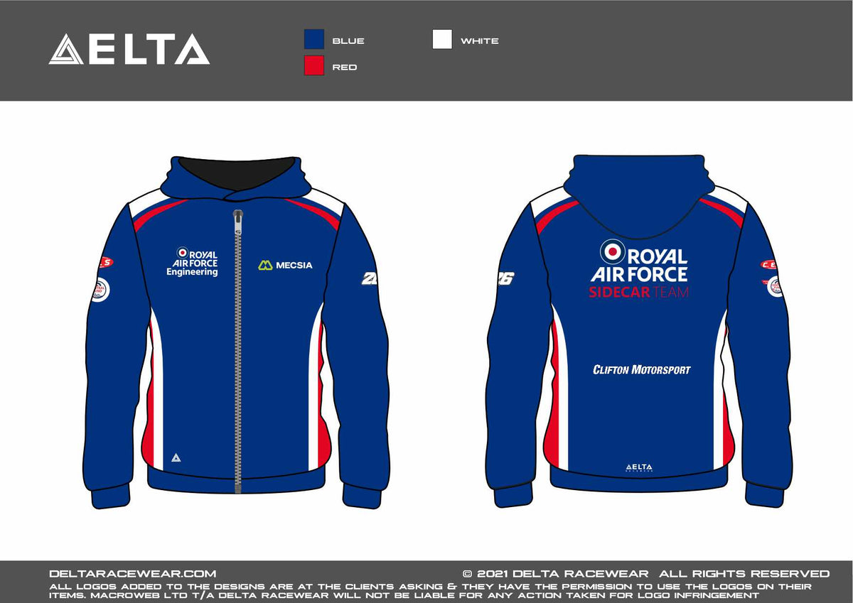 Delta Racewear RAF Sidecar Team 2026 Women's Sublimated Hoodie – Delta Racewear