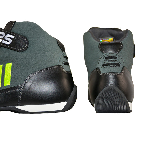 RRS Prolight FIA-Approved Racing Boots (Grey/Acid Yellow)