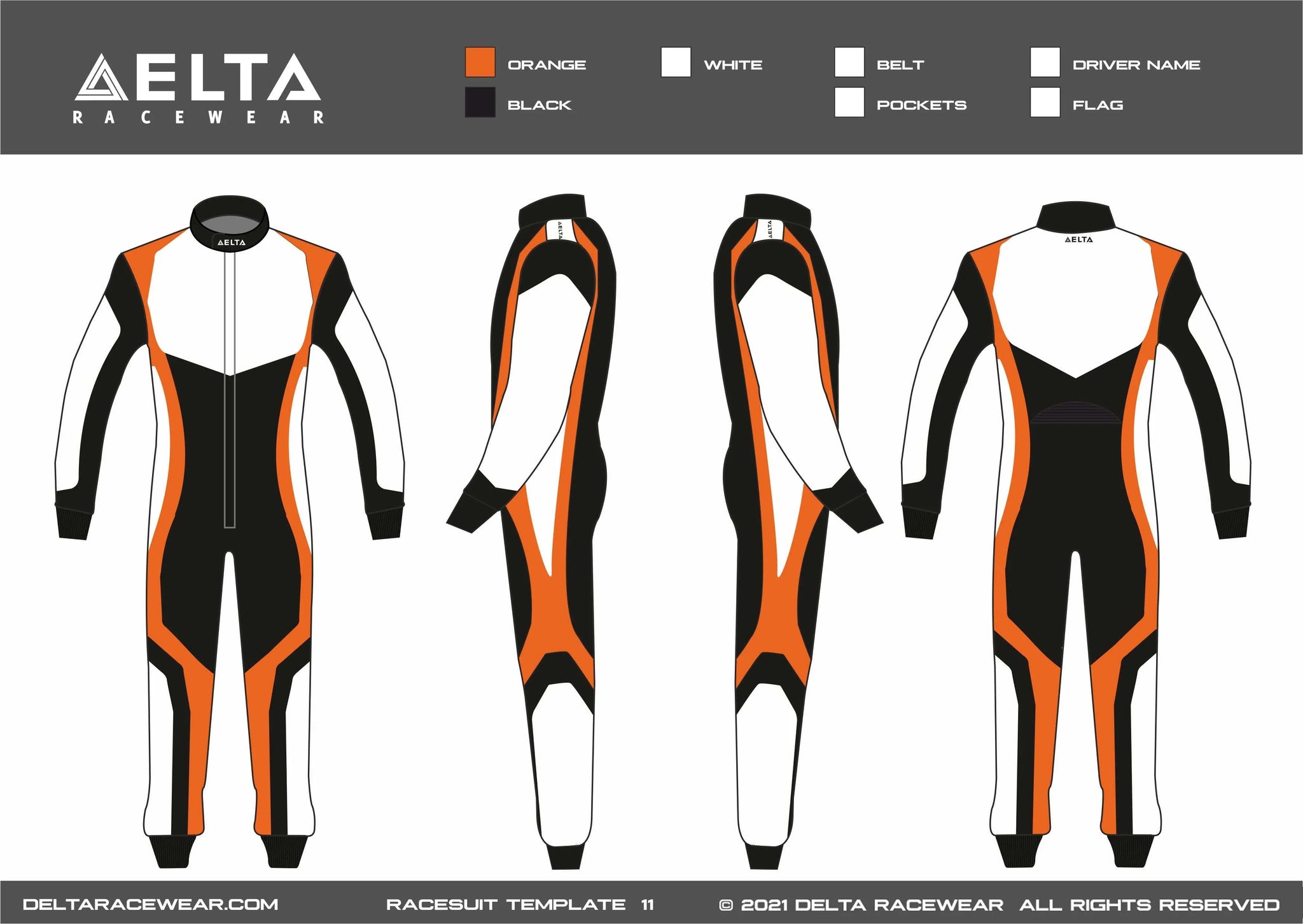 Sublimated Kartsuit Template Design 11