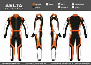 Sublimated with Embroidery Kartsuit Template Design 02