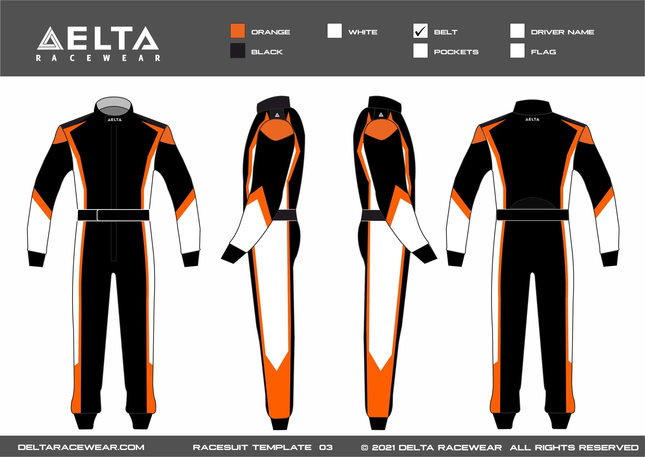 Embroidered Kartsuit Template Design 03