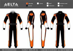 Sublimated with Embroidery Kartsuit Template Design 03