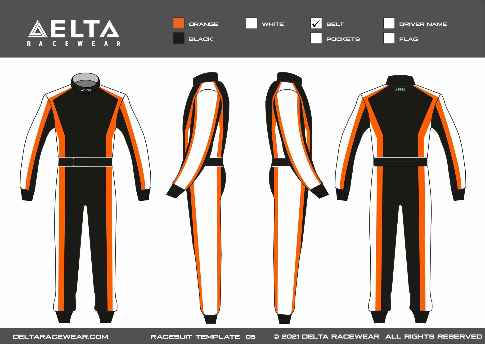 Sublimated Kartsuit Template Design 05