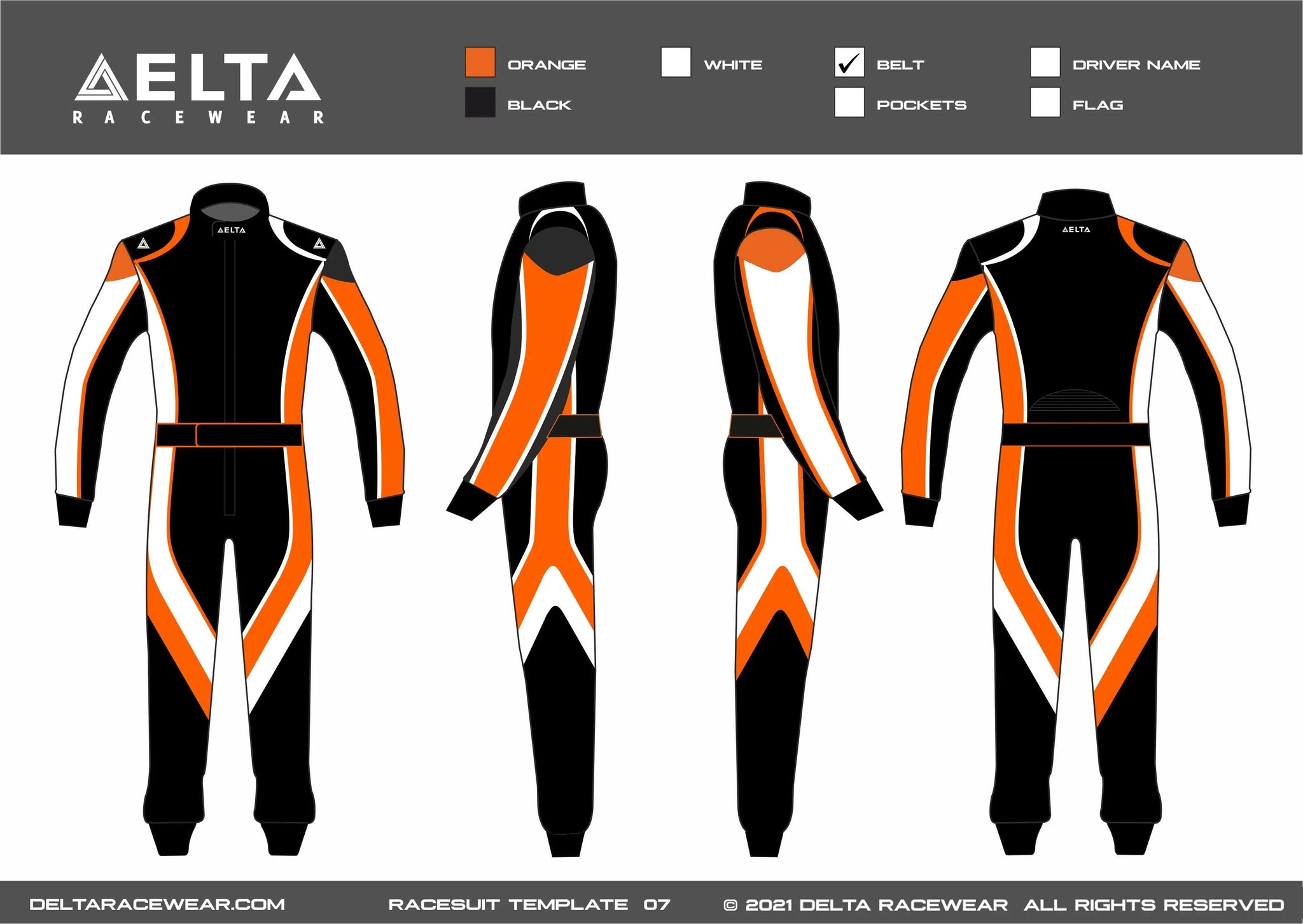 Sublimated Kartsuit Template Design 07