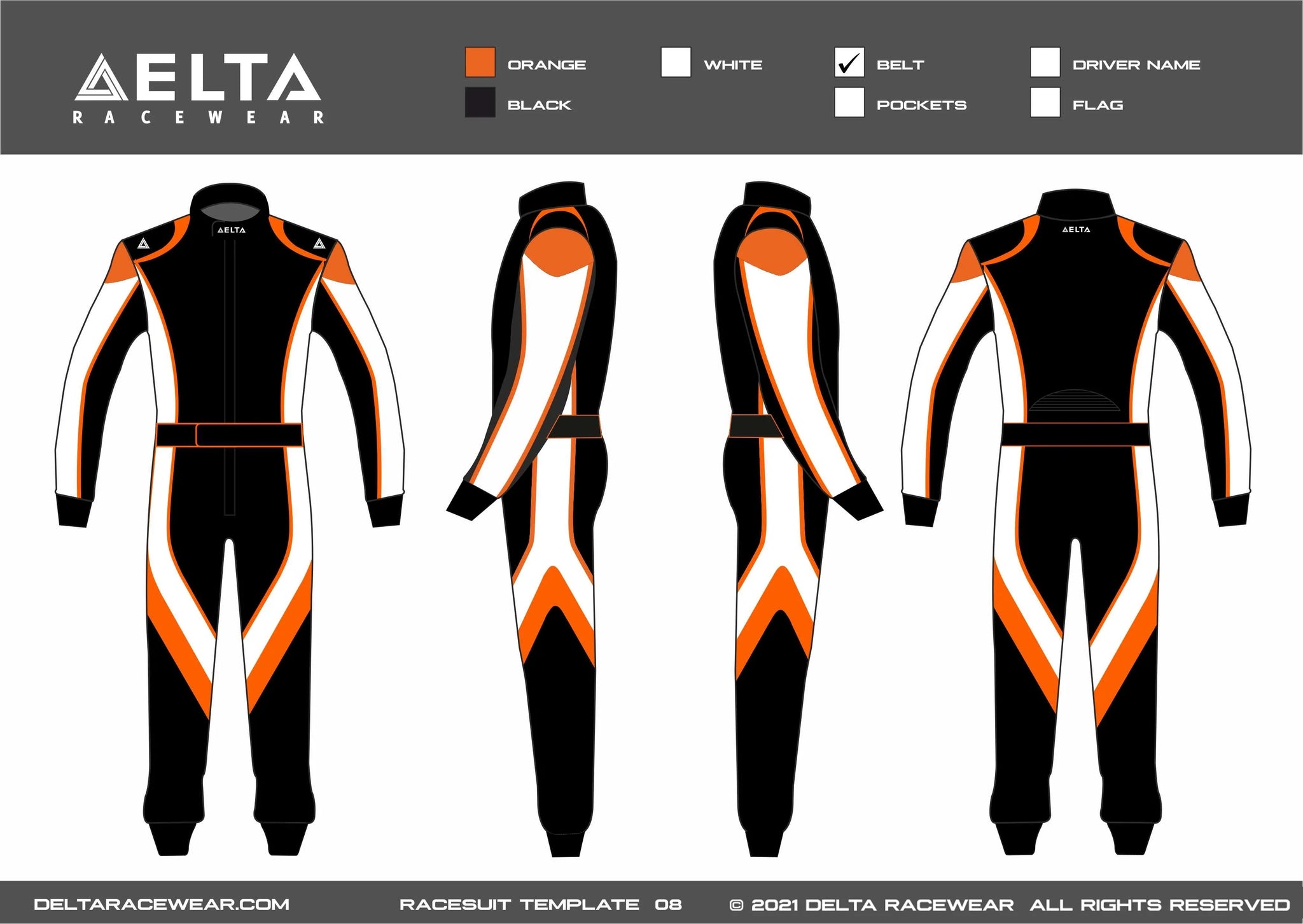 Sublimated Kartsuit Template Design 08