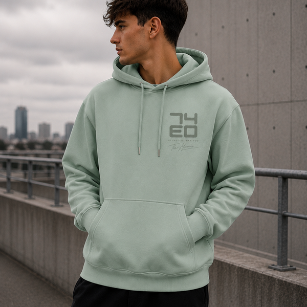 Theo Micouris 74EO Oversized Hoodie – Sage Green