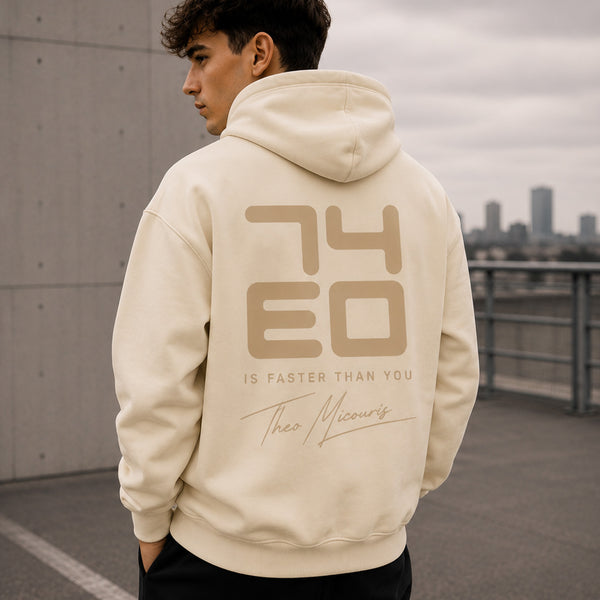 Theo Micouris 74EO Oversized Hoodie – Cream