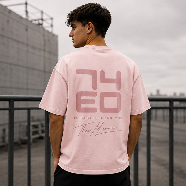 Theo Micouris 74EO Oversized T-Shirt – Blush Pink