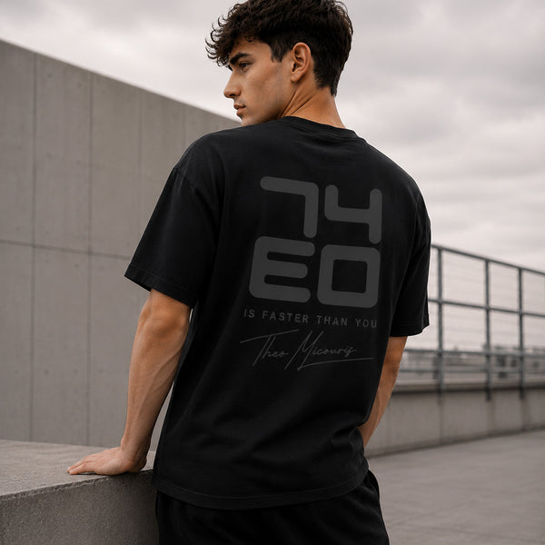 Theo Micouris 74EO Oversized T-Shirt – Black