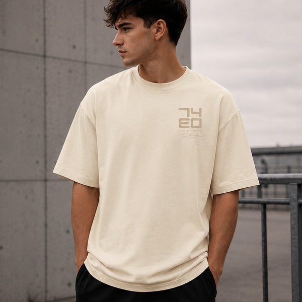 Theo Micouris 74EO Oversized T-Shirt – Cream