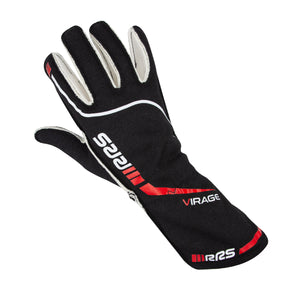 RRS Virage 3 Racing Gloves (Black/Red) - FIA Approved