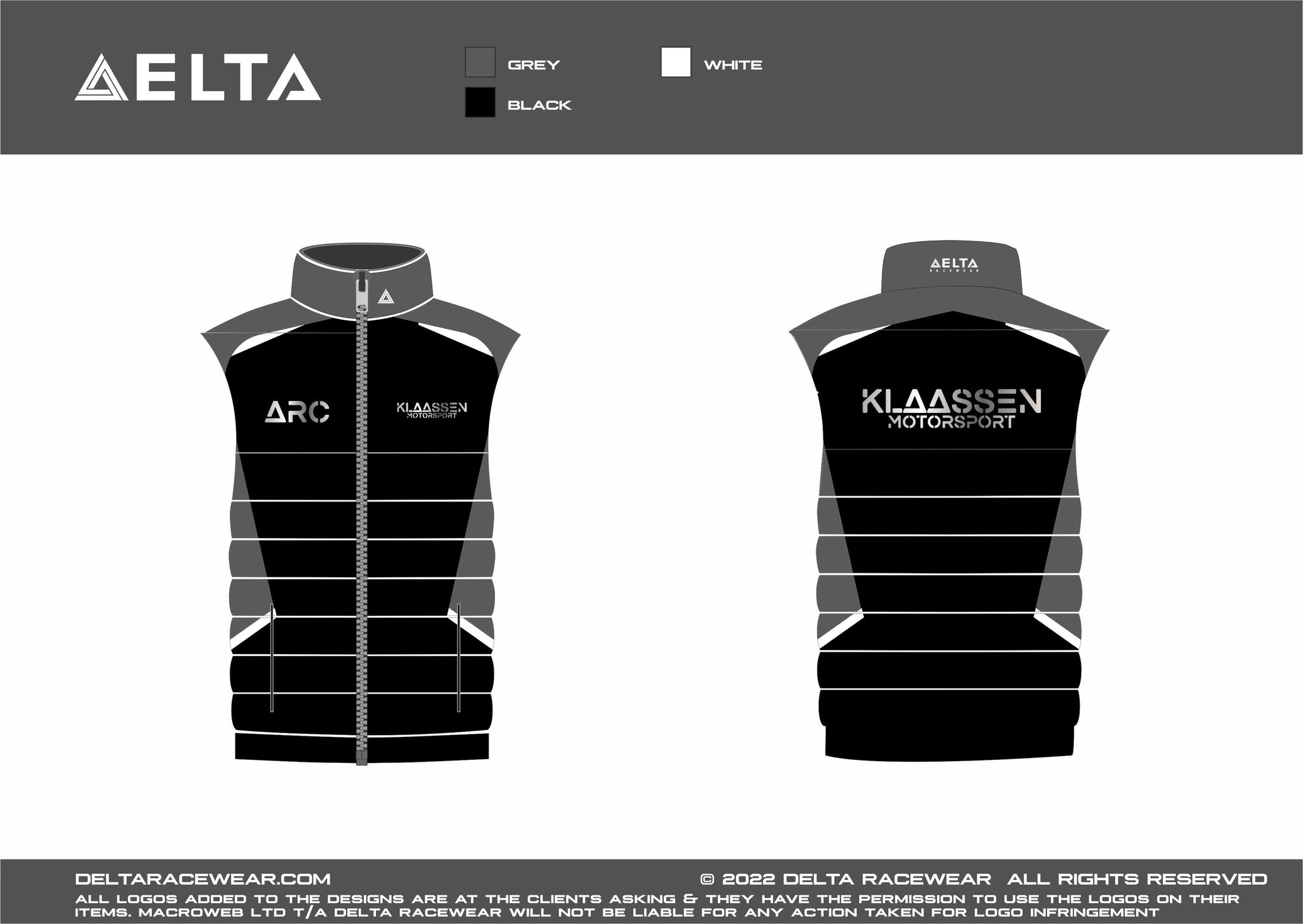 Klaassen Motorsport Sublimated Women's Bodywarmer