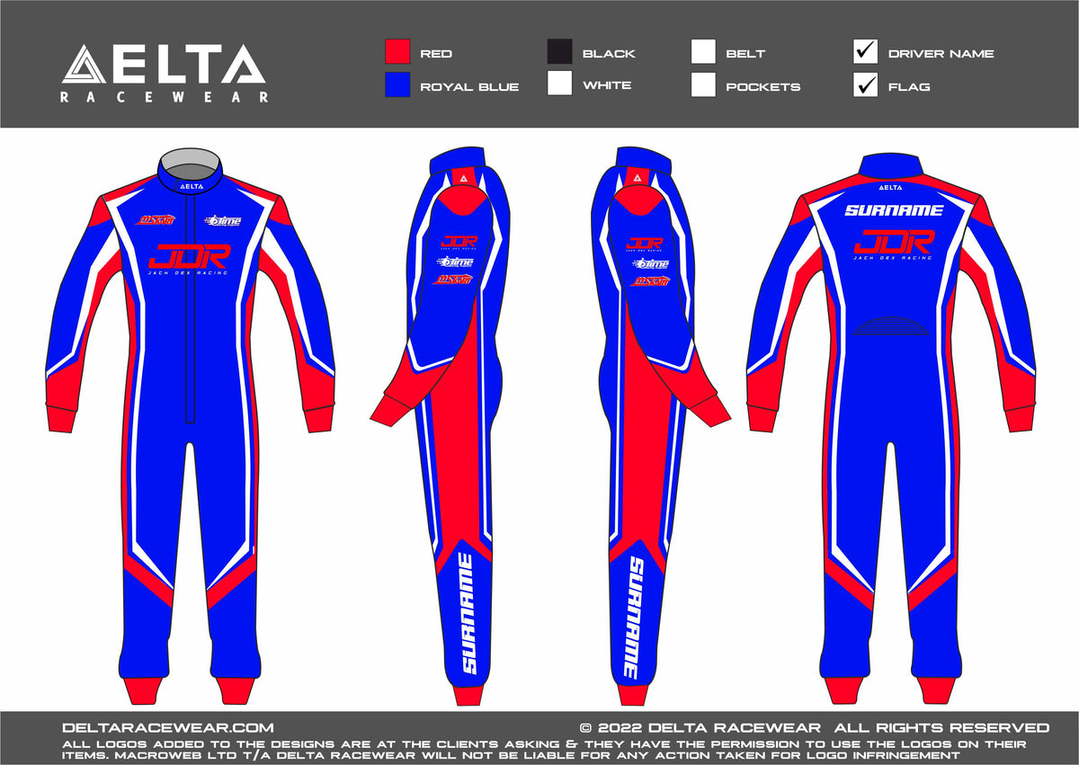 JDR FIA 877-2022 Kart Racesuit – Delta Racewear