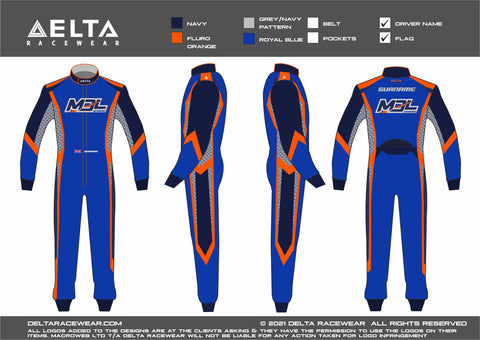 MDL Sublimated HRX  Kart Racesuit