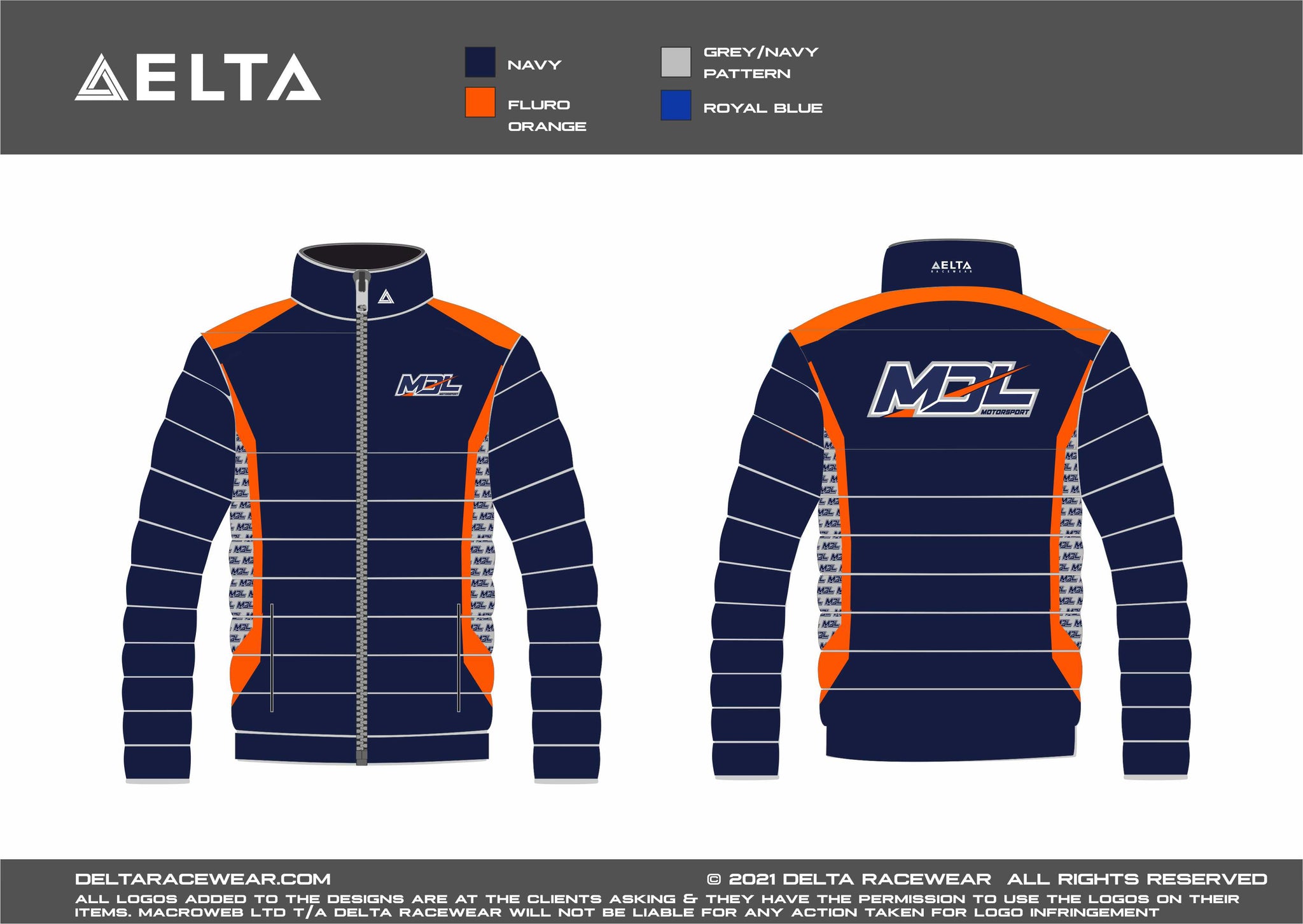 MDL Sublimated Kid's Padded Jacket