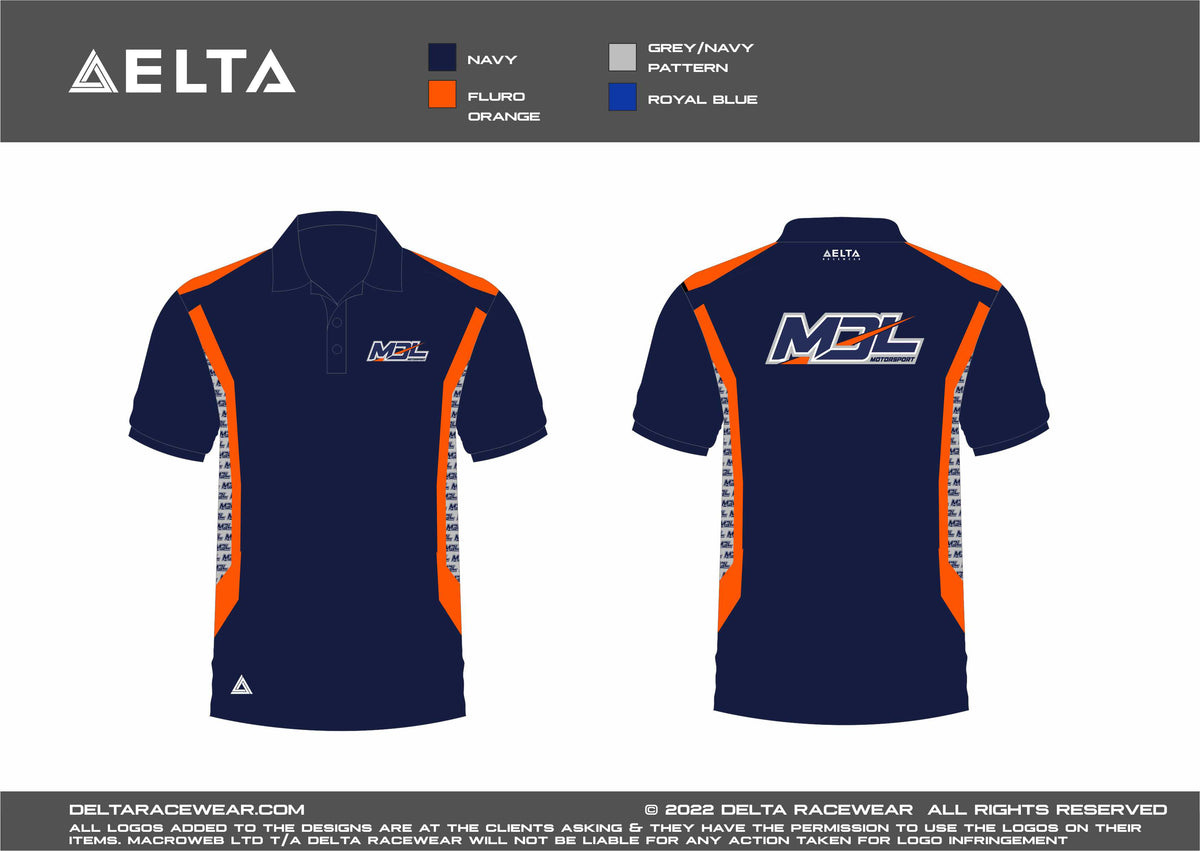 MDL Sublimated Kid's Polo Shirt – Delta Racewear