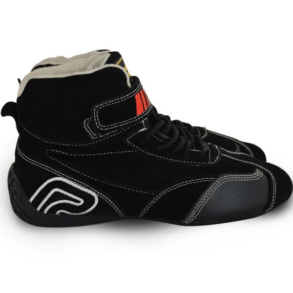 RRS FIA Fireproof Racing Boots Black Delta Racewear