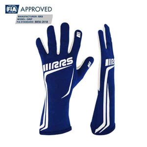 RRS GRIP 2 Racing Gloves (Blue/White) - FIA Approved (8856-2018)