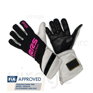 RRS Virage2 Racing Gloves (Black/Pink) - FIA Approved (8856-2018)