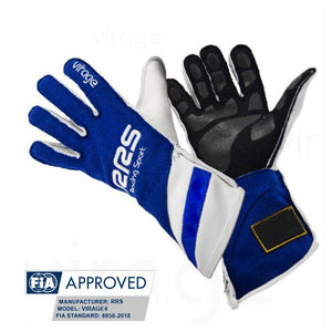 RRS Virage2 Racing Gloves (Blue/White) - FIA Approved (8856-2018)