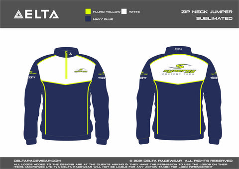 Synergy Factory Team Sublimated Men's Zip Neck Jumper
