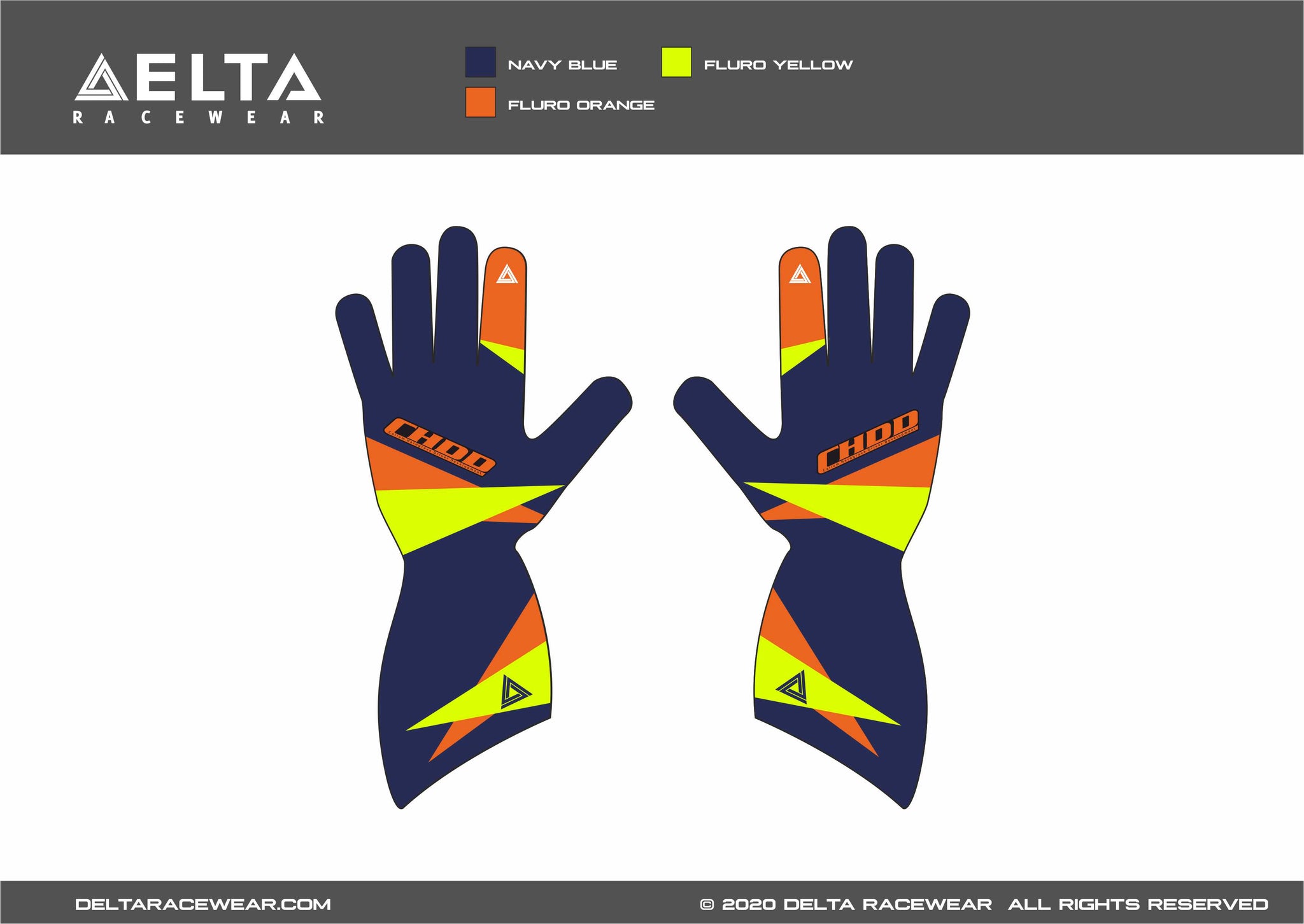 CHDD Sublimated Custom Kart Gloves