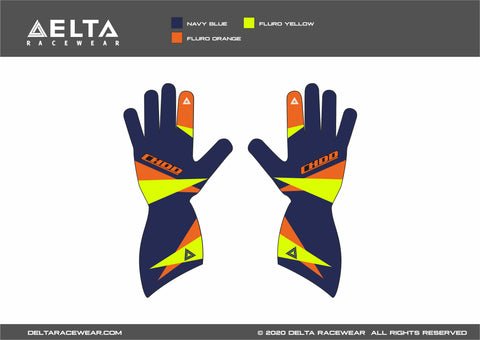 CHDD Sublimated Custom Kart Gloves
