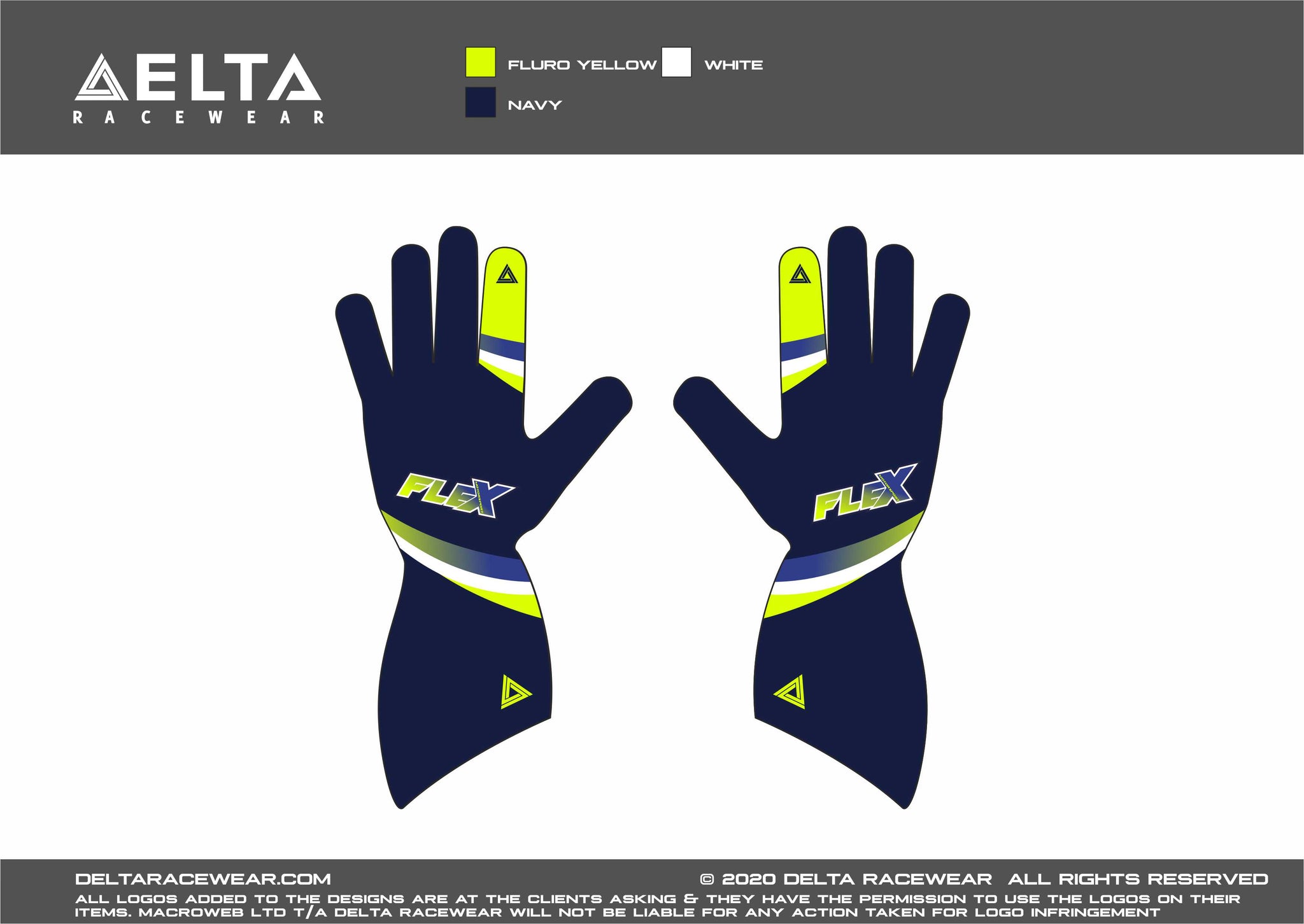 Flex Motorsport Custom Kart Gloves
