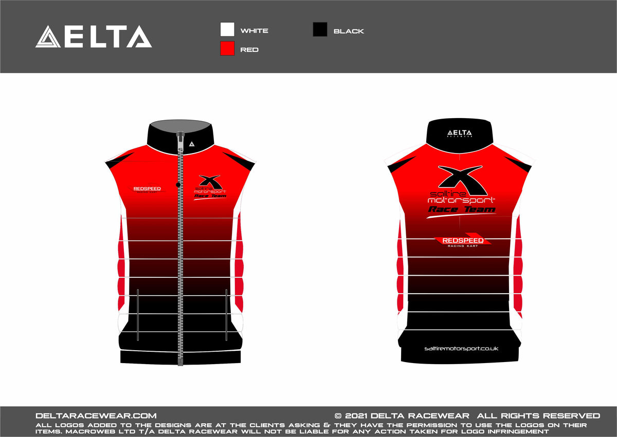 Delta Racewear Saltire Motorsport Sublimated Kid's Bodywarmer – Delta Racewear