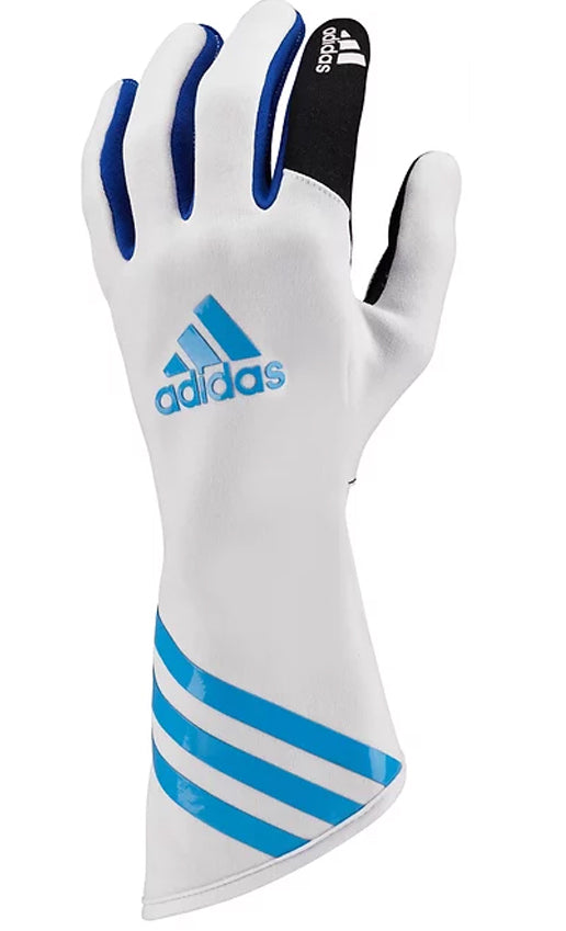 Adidas XLT Kart Gloves White/Cyan/Blue