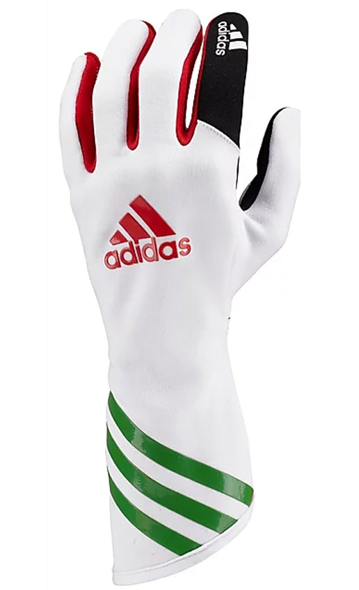 Adidas XLT Kart Gloves White/Red/Green