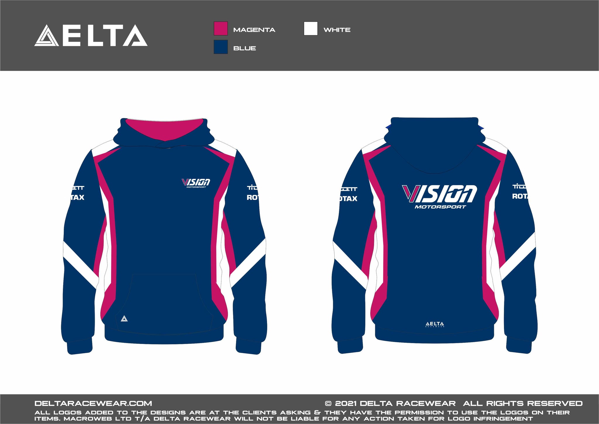 Vision Motorsport Sublimated Men's Hoodie