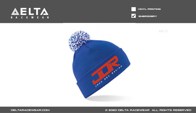 JDR Embroidered Bobble Hat