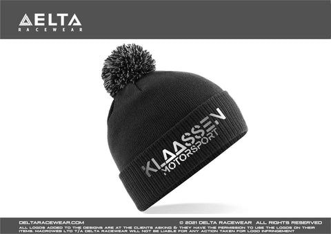 Klaassen Motorsport Embroidered Bobble Hat