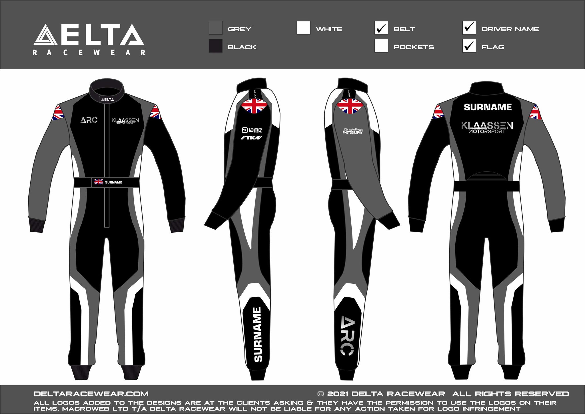 Klaassen Motorsport FIA 877-2022 Embroidered Kart Racesuit