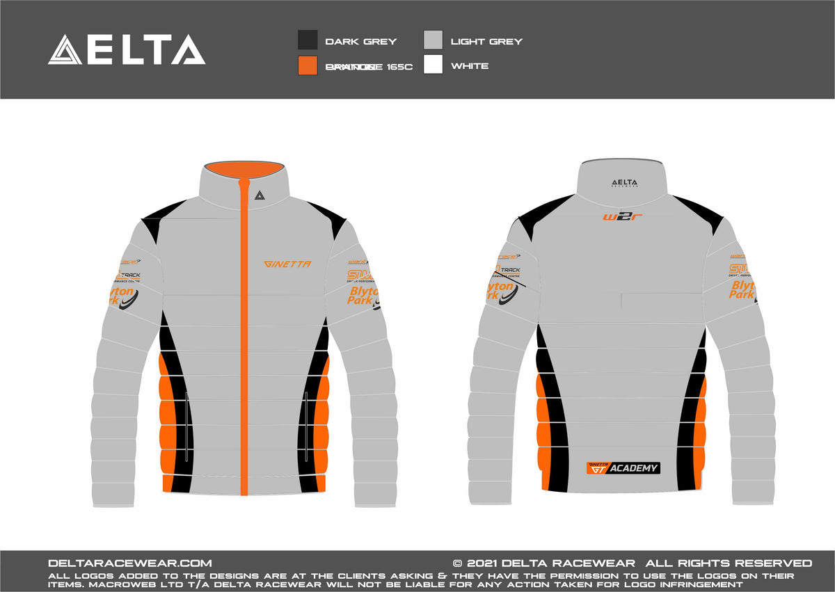 Delta Racewear Ginetta Sublimated Men's Padded Jacket – Delta Racewear