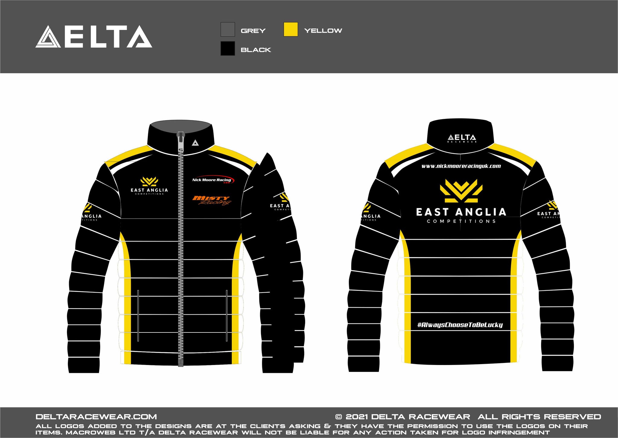 NMR Sublimated Men's Padded Jacket