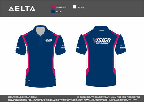 Vision Motorsport Sublimated Kid's Polo Shirt