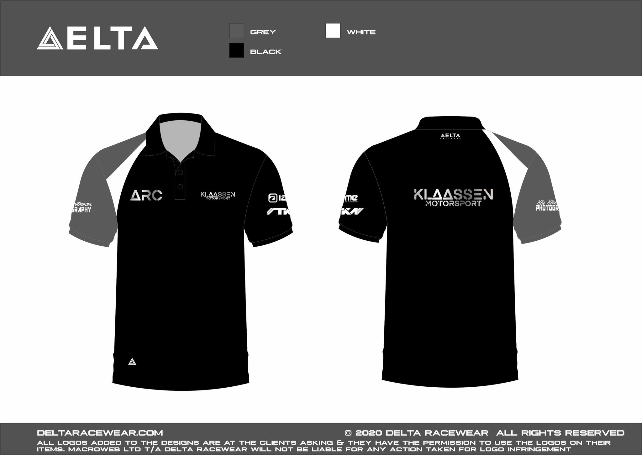 Klaassen Motorsport Sublimated Kid's Polo Shirt